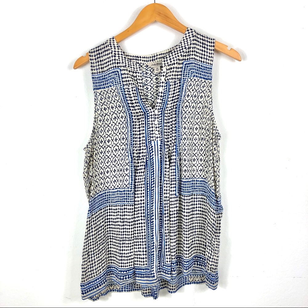 Lucky BrandPrint Sleeveless Blouse